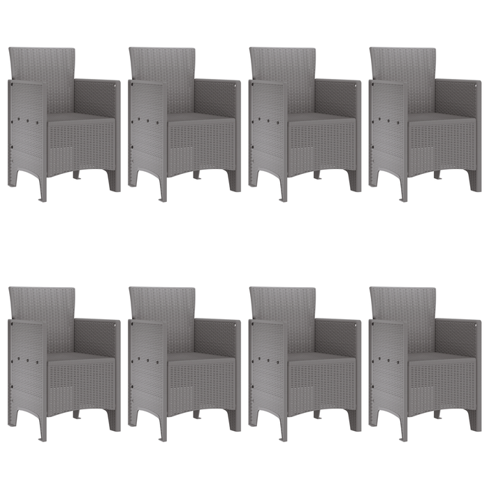 Set dining grădină 9 piese gri deschis ratan sintetic - WALTI WALTI