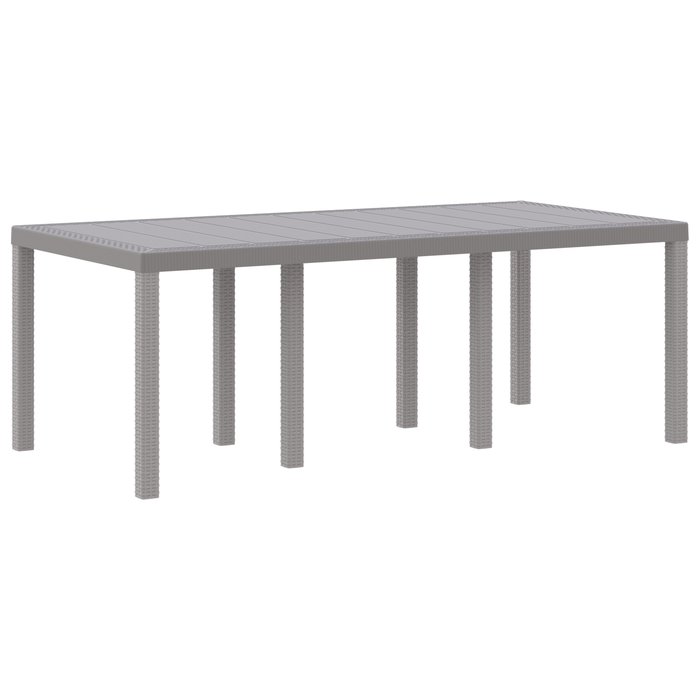 Set de dining cu perne gri deschis din poliratan - WALTI WALTI