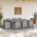 Set de dining cu perne gri deschis din poliratan - WALTI WALTI