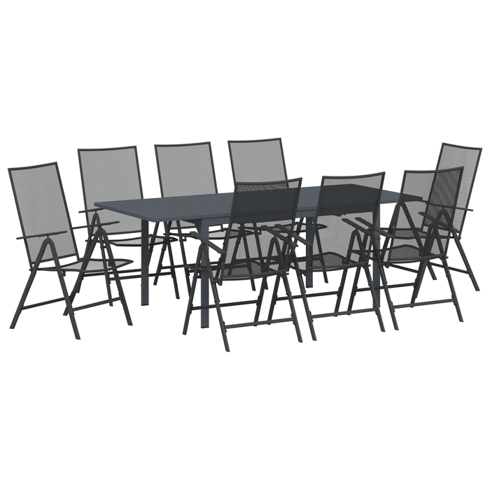 Set de mobilier pentru hol vidaXL 9 Piese Oțel Anthracit - WALTI WALTI