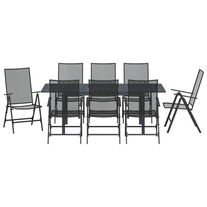Set de mobilier pentru hol vidaXL 9 Piese Oțel Anthracit - WALTI WALTI