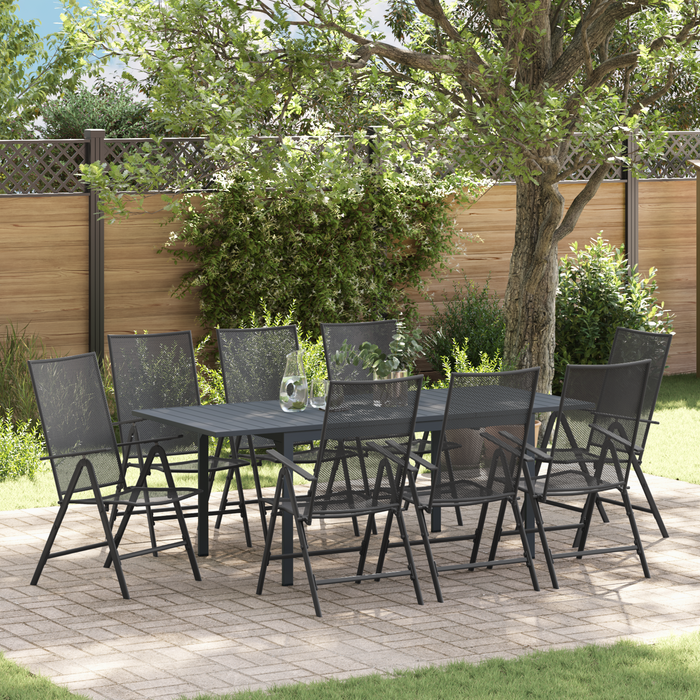 Set de mobilier pentru hol vidaXL 9 Piese Oțel Anthracit - WALTI WALTI