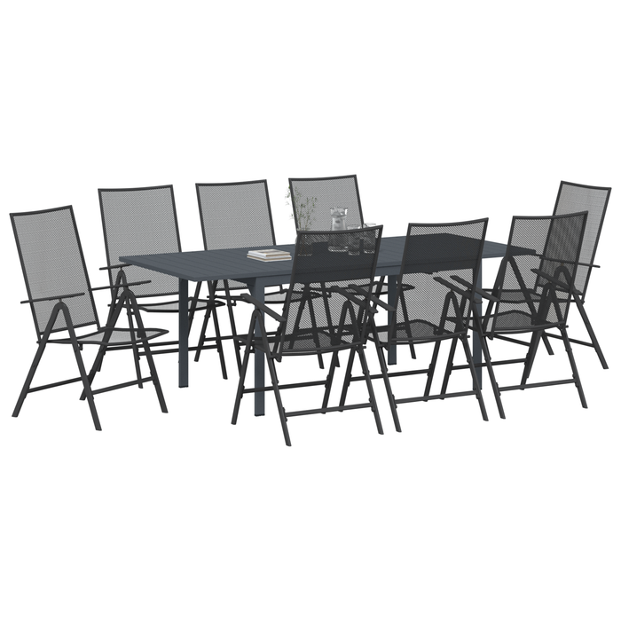 Set de mobilier pentru hol vidaXL 9 Piese Oțel Anthracit - WALTI WALTI