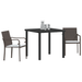 Set mobilier de grădină, 3 piese, cu perne, maro, ratan - WALTI WALTI