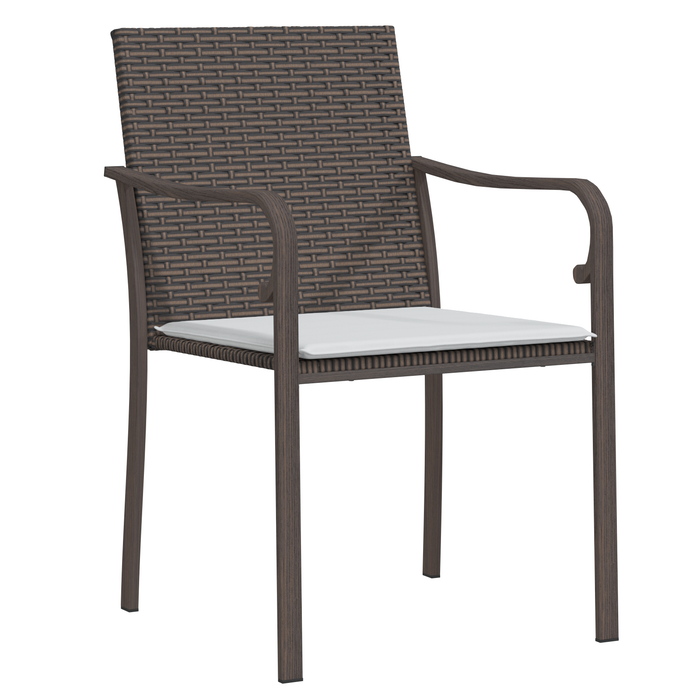 Set mobilier de grădină, 5 piese, cu perne, maro, poliratan - WALTI WALTI