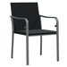 Set mobilier de grădină, 3 piese, cu perne, negru, poliratan - WALTI WALTI