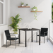 Set mobilier de grădină, 3 piese, cu perne, negru, poliratan - WALTI WALTI