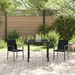 Set mobilier de grădină, 3 piese, cu perne, negru, poliratan - WALTI WALTI