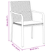 Set mobilier de grădină, 3 piese, cu perne, negru, poliratan - WALTI WALTI