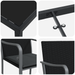 Set mobilier de grădină, 5 piese, cu perne, negru, poliratan - WALTI WALTI