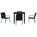 Set mobilier de grădină, 5 piese, cu perne, negru, poliratan - WALTI WALTI