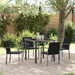 Set mobilier de grădină, 5 piese, cu perne, negru, poliratan - WALTI WALTI