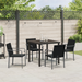 Set mobilier de grădină, 5 piese, cu perne, negru, poliratan - WALTI WALTI