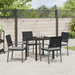 Set de dining pentru grădină 5 piese cu perne Negru Rattan Poli - WALTI WALTI
