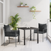 Set de grădină de 3 piese cu perne, rattan negru - WALTI WALTI