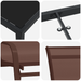Set de dining pentru grădină vidaXL 5 piese maro Textilene și oțel, Masa pentru grădină vidaXL Negru 140x80x73 cm Sticlă securizată - WALTI WALTI