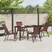 Set de dining pentru grădină vidaXL 5 piese maro Textilene și oțel, Masa pentru grădină vidaXL Negru 140x80x73 cm Sticlă securizată - WALTI WALTI