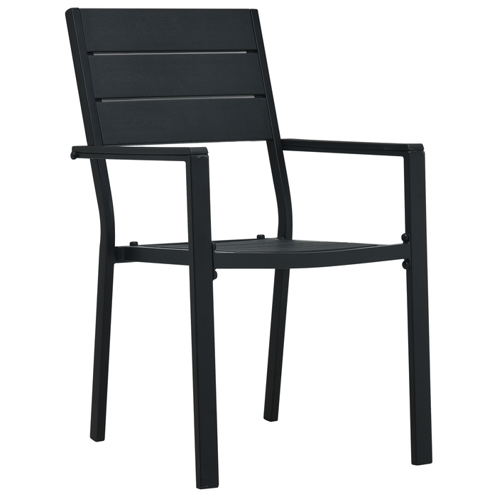 Set de dining pentru grădină 5 piese Negru HDPE - WALTI WALTI