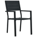 Set de dining pentru grădină 5 piese Negru HDPE - WALTI WALTI
