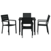 Set de dining pentru grădină 5 piese Negru HDPE - WALTI WALTI