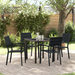 Set de dining pentru grădină 5 piese Negru HDPE - WALTI WALTI