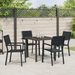 Set de dining pentru grădină 5 piese Negru HDPE - WALTI WALTI