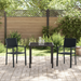 Set de dining în grădină 3 piese Negru Poly Rattan - WALTI WALTI