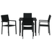 Set de dining de grădină 5 piese Negru Poly Ratan - WALTI WALTI
