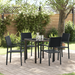 Set de dining de grădină 5 piese Negru Poly Ratan - WALTI WALTI