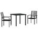 Set de dining pentru grădină 3 piese Negru Ratan PVC - WALTI WALTI