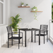 Set de dining pentru grădină 3 piese Negru Ratan PVC - WALTI WALTI