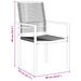 Set de dining pentru grădină 3 piese Negru Ratan PVC - WALTI WALTI