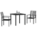 Set de dining pentru grădină 3 piese Negru Ratan PVC - WALTI WALTI
