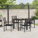 Set de dining de grădină 5 piese Negru Rattan PVC - WALTI WALTI