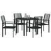 Set de dining de grădină 5 piese Negru Rattan PVC - WALTI WALTI