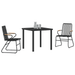 Set de dining de grădină 3 piese Negru Rattan PVC - WALTI WALTI