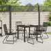 Set de masă de grădină 5 piese Negru Rattan PVC - WALTI WALTI