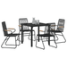 Set de masă de grădină 5 piese Negru Rattan PVC - WALTI WALTI