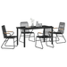 Set de mese de grădină 5 piese Negru Rattan PVC - WALTI WALTI