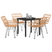 Set Dining pentru Grădină 5 Piese Bej din Rattan Polimer - WALTI WALTI