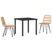 Set de dining pentru grădină 3 piese Brown Poly Rattan - WALTI WALTI