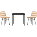 Set de dining pentru grădină 3 piese Brown Poly Rattan - WALTI WALTI