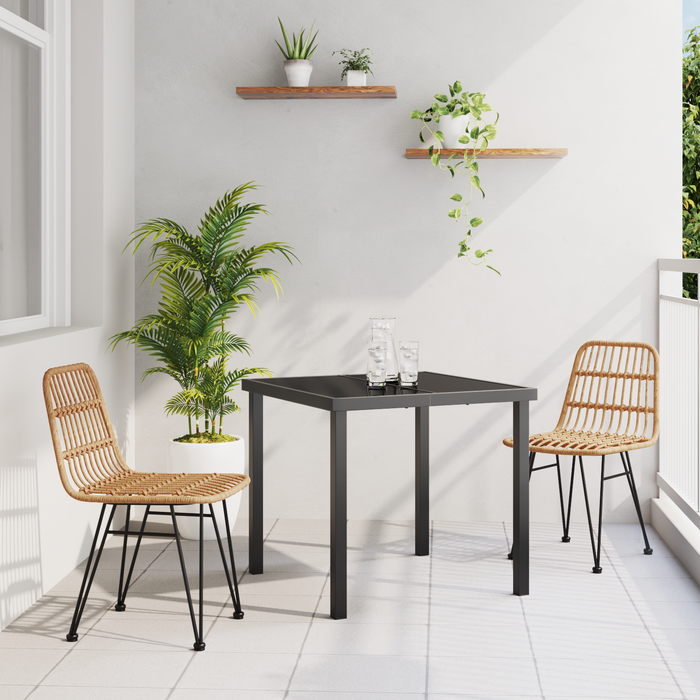 Set de dining pentru grădină 3 piese Brown Poly Rattan - WALTI WALTI