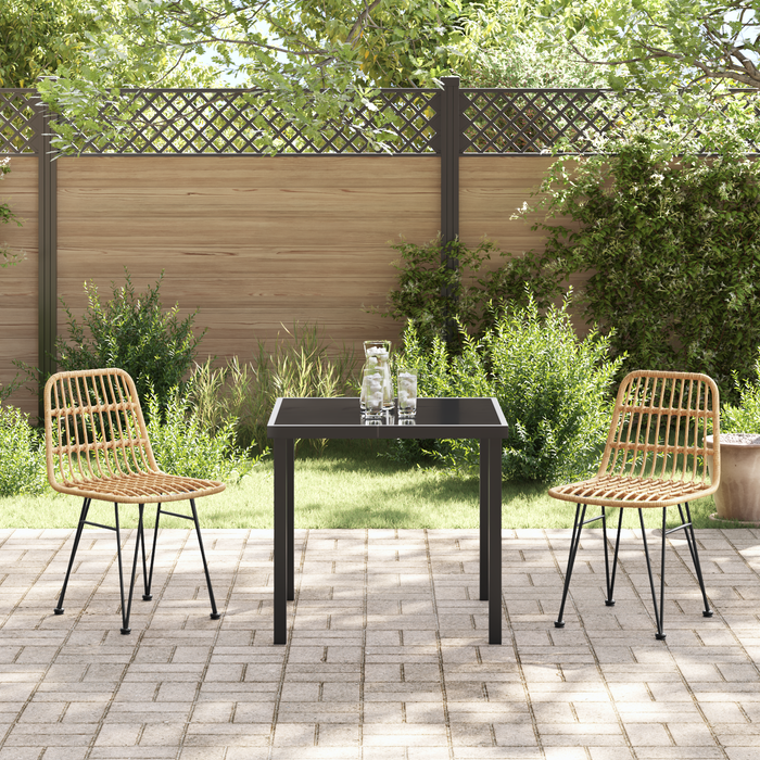 Set de dining pentru grădină 3 piese Brown Poly Rattan - WALTI WALTI