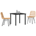 Set de dining pentru grădină 3 piese Brown Poly Rattan - WALTI WALTI
