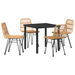 Set de dining de grădină 5 piese Maro Poliratan - WALTI WALTI