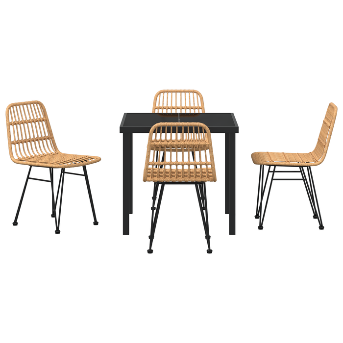 Set de dining de grădină 5 piese Maro Poliratan - WALTI WALTI