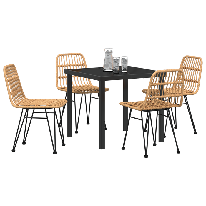 Set de dining de grădină 5 piese Maro Poliratan - WALTI WALTI