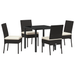 Set de Dining pentru Grădină 5 Piese Negru Poliratan - WALTI WALTI