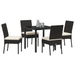 Set de Dining pentru Grădină 5 Piese Negru Poliratan - WALTI WALTI